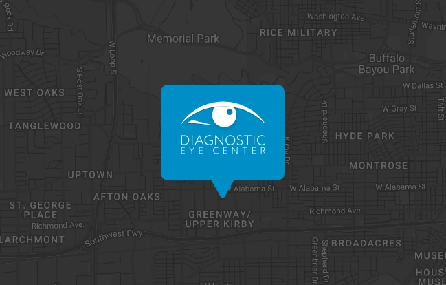 Diagnostic Eye Center location on a map graphic